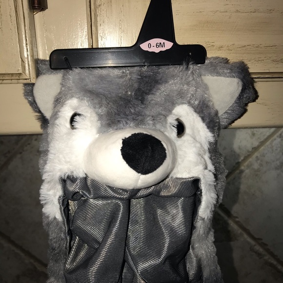 🐺 Wolf Infant Plush Halloween Costume, Gray - Picture 2 of 9